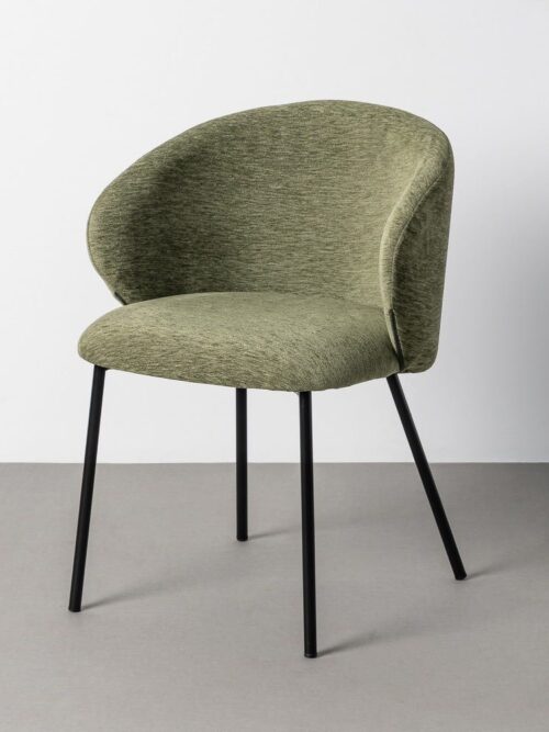 Chaise Vert Tissu-Métal Ixia