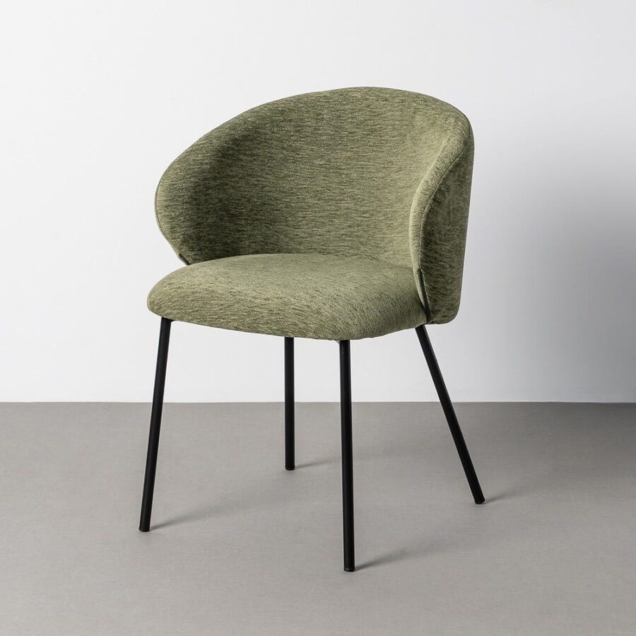 Chaise Vert Tissu-Métal Ixia
