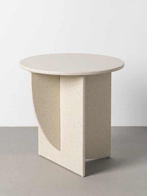 Table d'Appoint Blanc Ixia 60cm