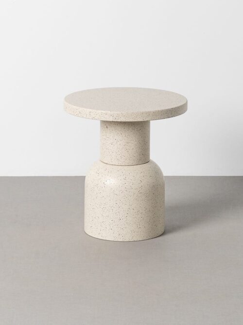 Table d'Appoint Blanc Ixia 40cm