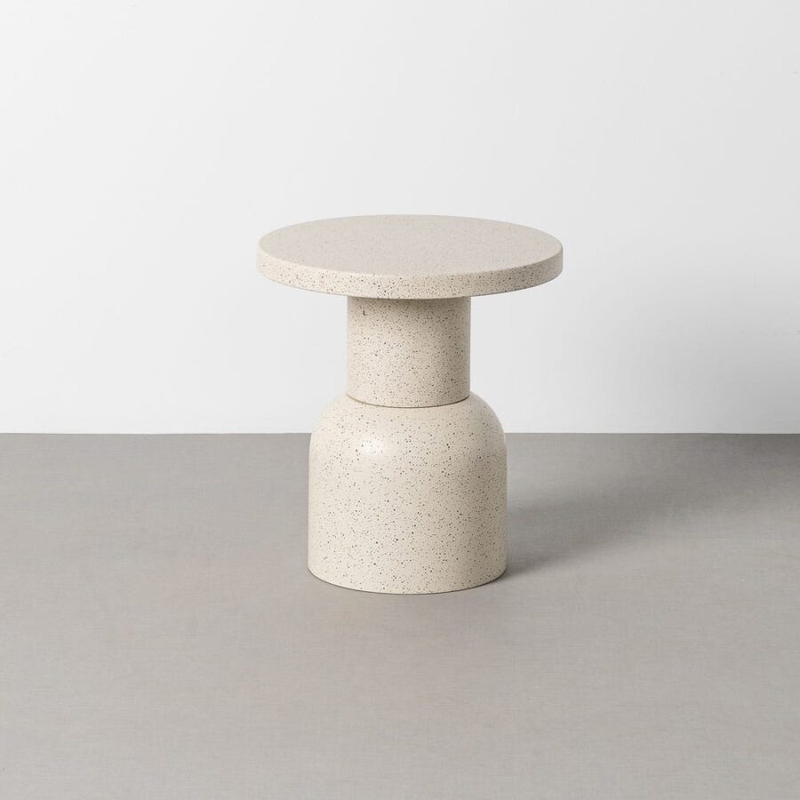 Table d'Appoint Blanc Ixia 40cm
