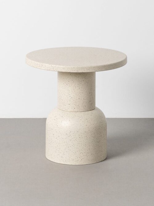 Table d'Appoint Blanc Ixia 51cm