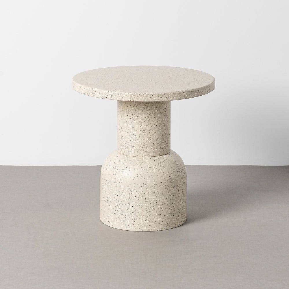 Table d'Appoint Blanc Ixia 51cm