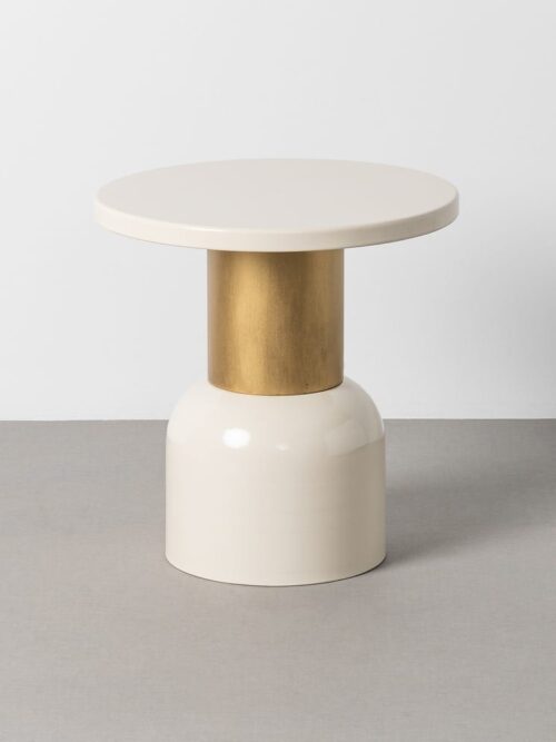 Table d'Appoint Blanc Ixia 51cm