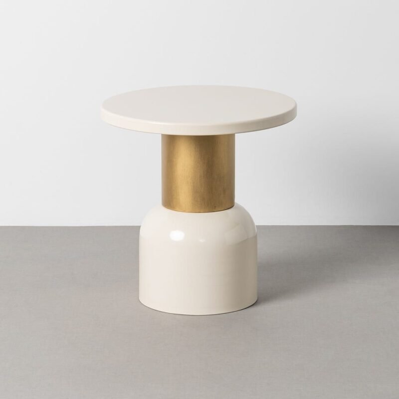 Table d'Appoint Blanc Ixia 51cm
