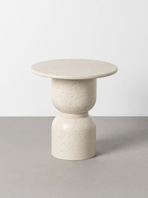 Table d'Appoint Blanc Ixia 50cm