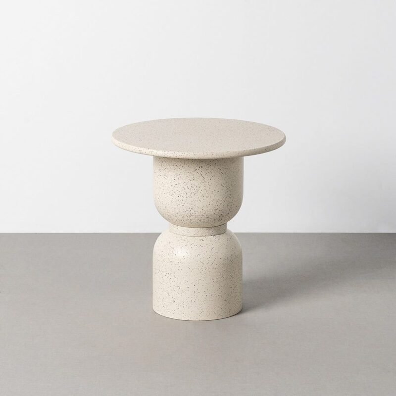 Table d'Appoint Blanc Ixia 50cm