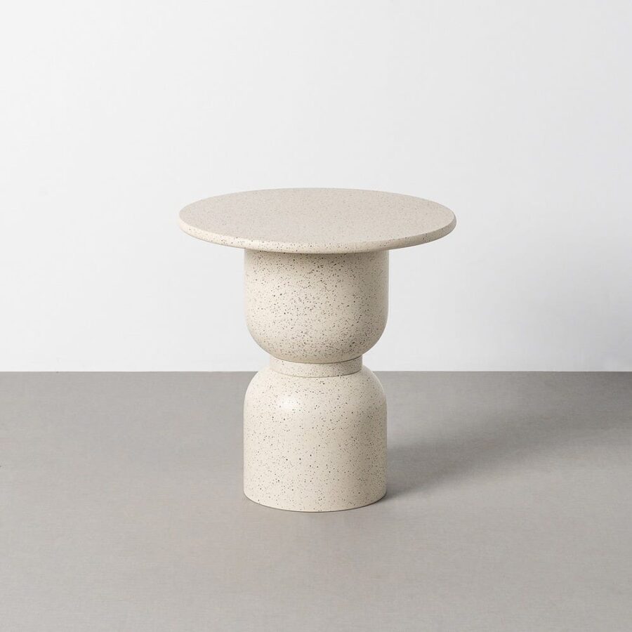 Table d'Appoint Blanc Ixia 50cm