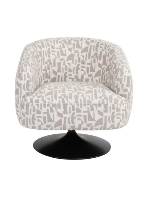 Fauteuil Pivotant Crème-Beige Ixia