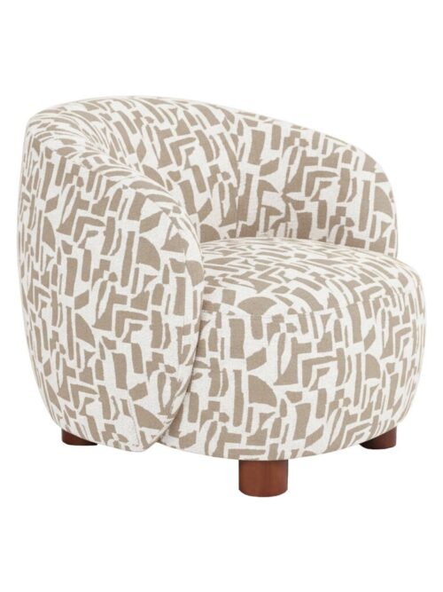 Fauteuil Imprimée Crème-Beige Ixia