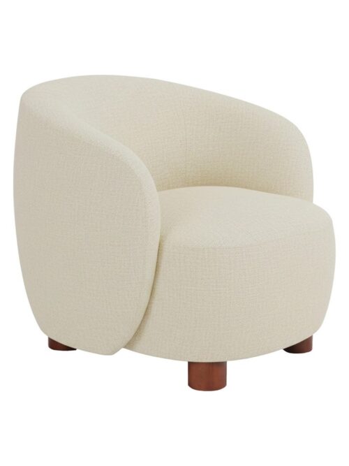Fauteuil Crème Tissu-Métal Ixia 80 cm