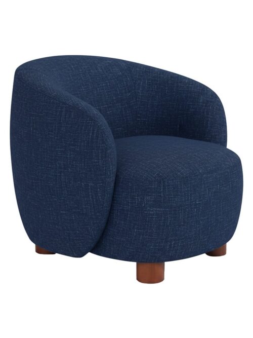 Fauteuil Bleu Tissu-Métal Ixia 80 cm