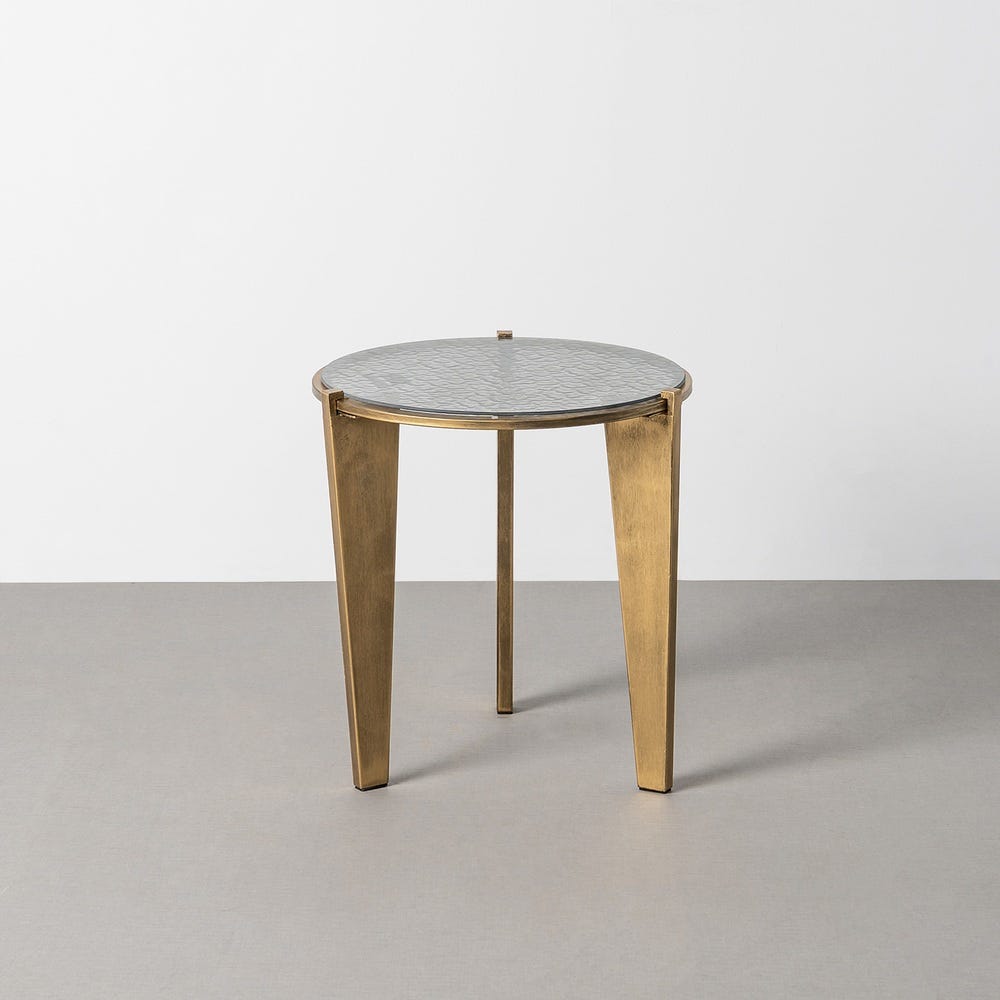 Petit Table Or Vieux Cristal-Métal Ixia