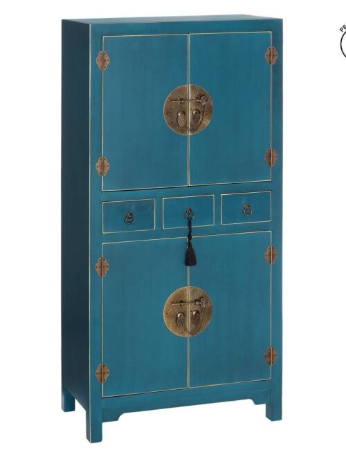 Buffet Bleu Pétrole Liserés Dorés Ixia 131cm