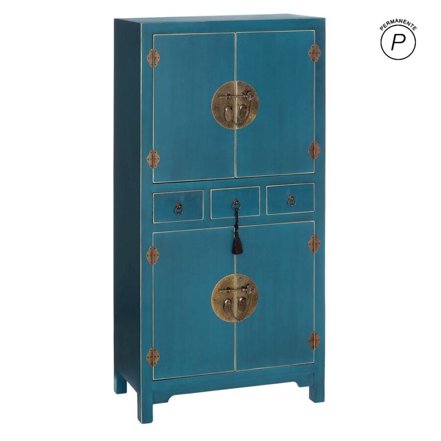 Buffet Bleu Pétrole Liserés Dorés Ixia 131cm