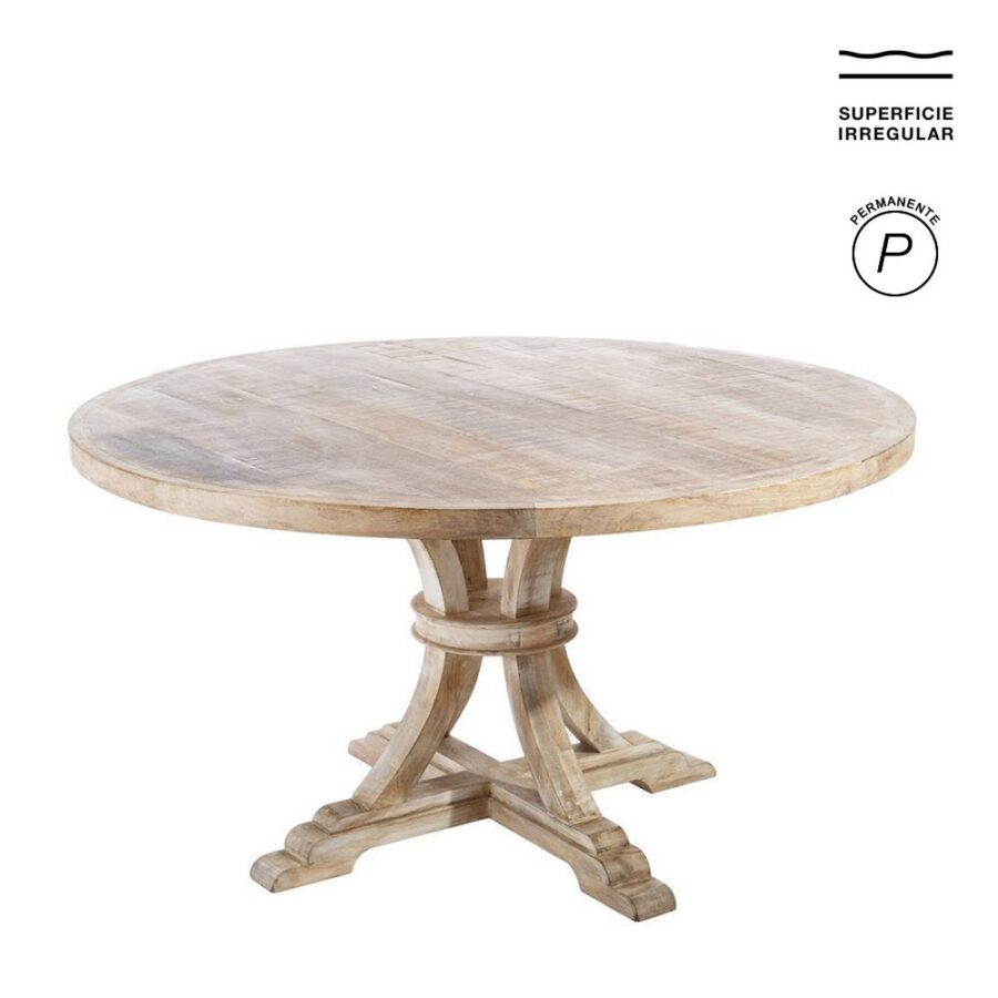 Table à Manger Manguier Blanc Décapage Ixia 150cm