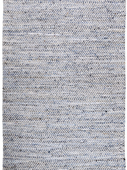 Tapis Atlas Blanc/Bleu Cuir