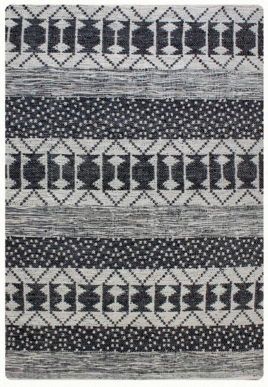 Tapis Zambezi Ivoire/Charbon Polyester