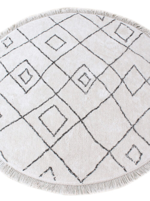 Tapis Ervin Ivoire/Taupe Coton