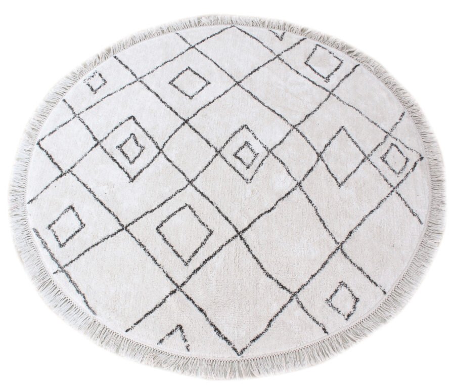 Tapis Ervin Ivoire/Taupe Coton