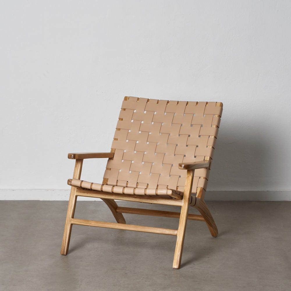 Fauteuil Beige Similicuir Ixia 74cm – Image 12