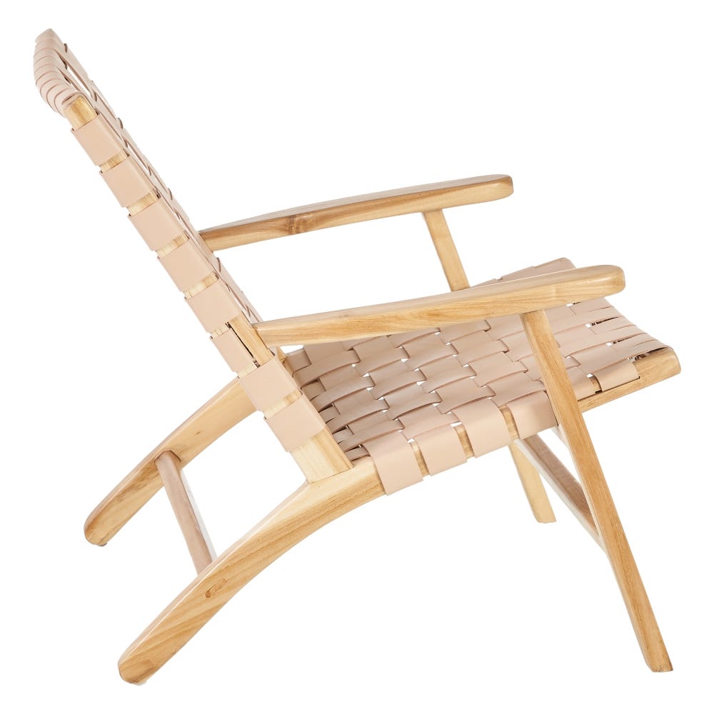 Fauteuil Beige Similicuir Ixia 74cm – Image 2