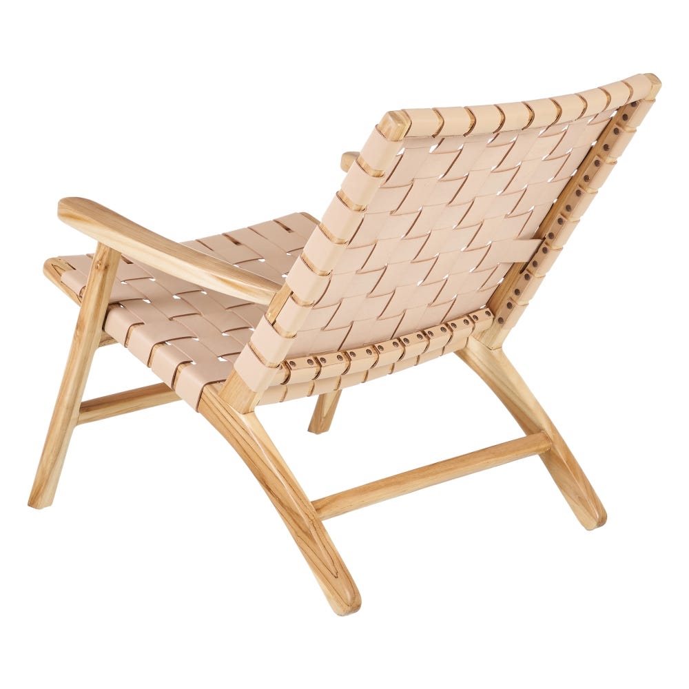 Fauteuil Beige Similicuir Ixia 74cm – Image 3