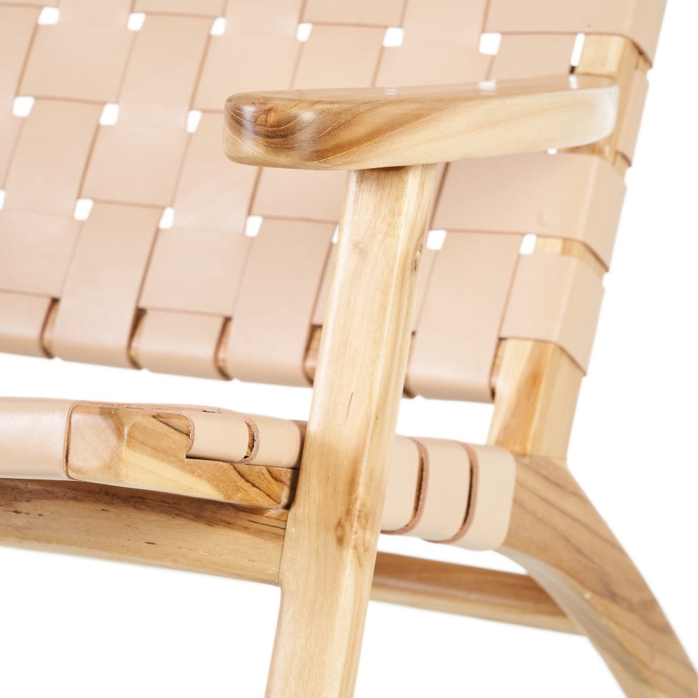 Fauteuil Beige Similicuir Ixia 74cm – Image 8