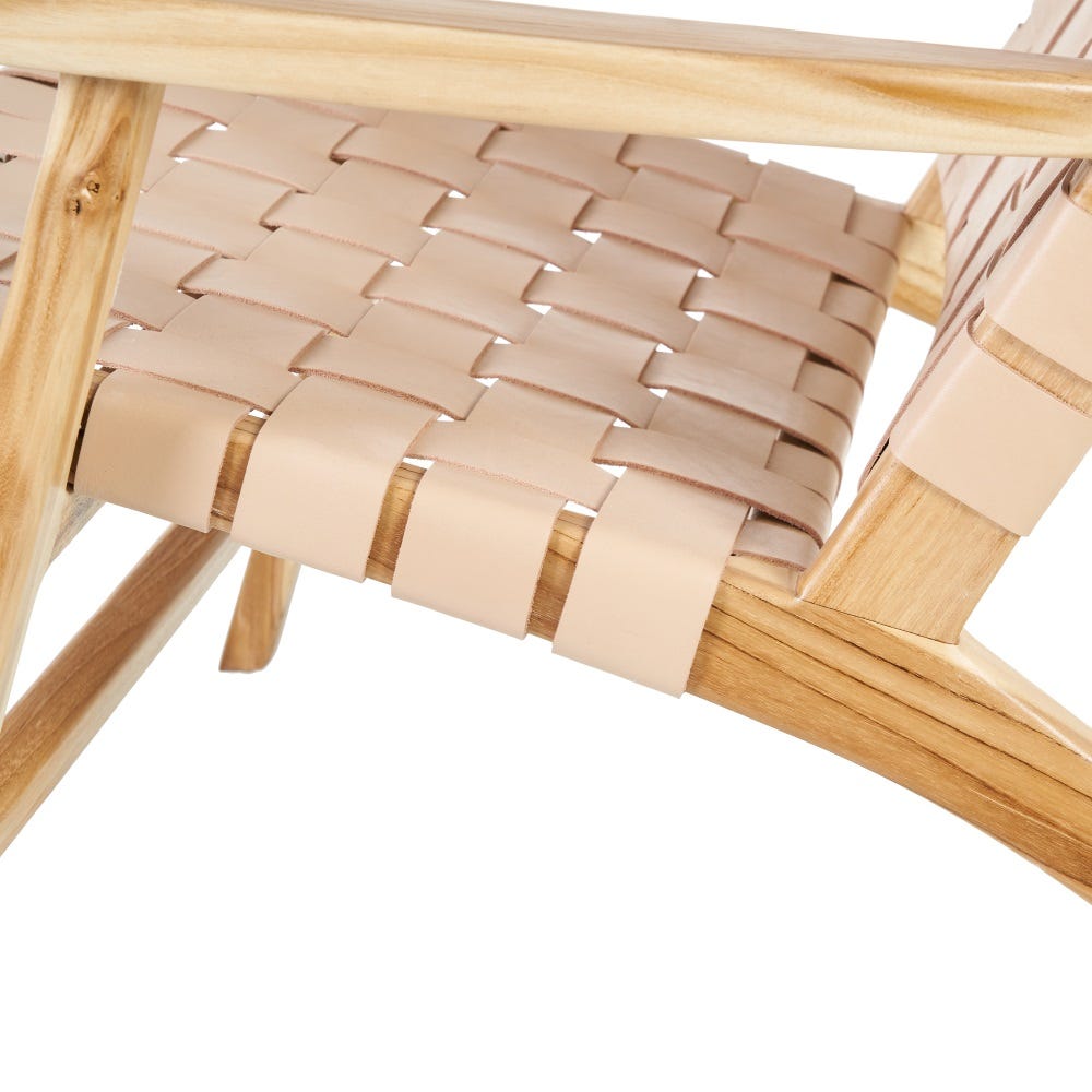 Fauteuil Beige Similicuir Ixia 74cm – Image 9