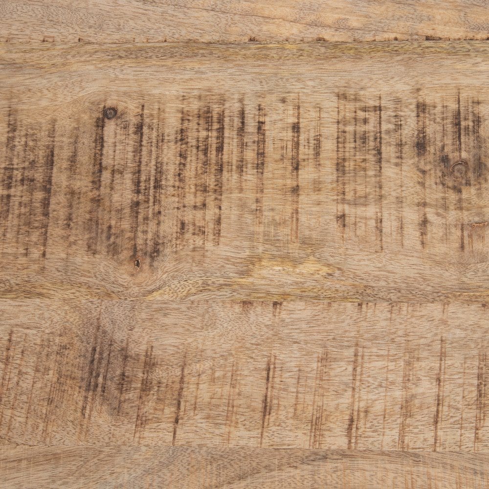 Table À Manger Noir Bois Massif De Manguier Ixia 180cm – Image 4