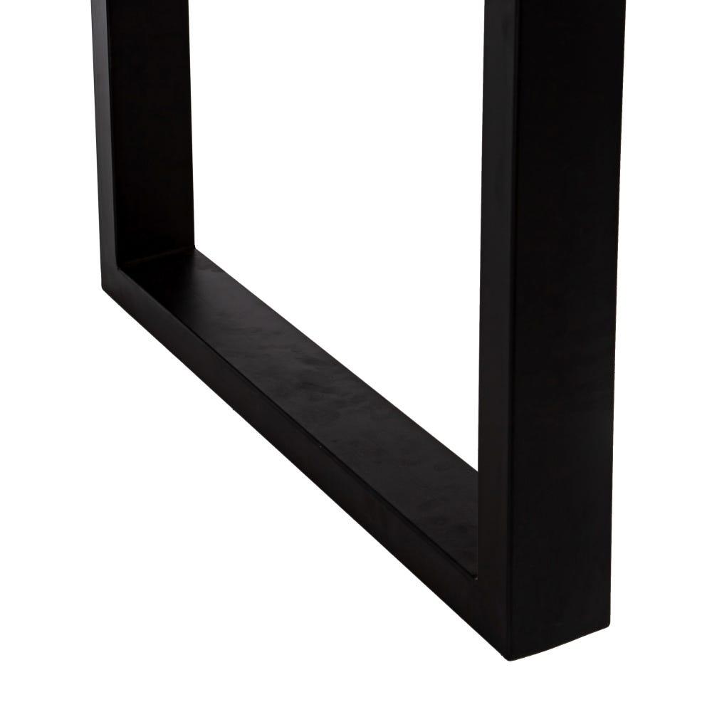 Table À Manger Noir Bois Massif De Manguier Ixia 180cm – Image 5