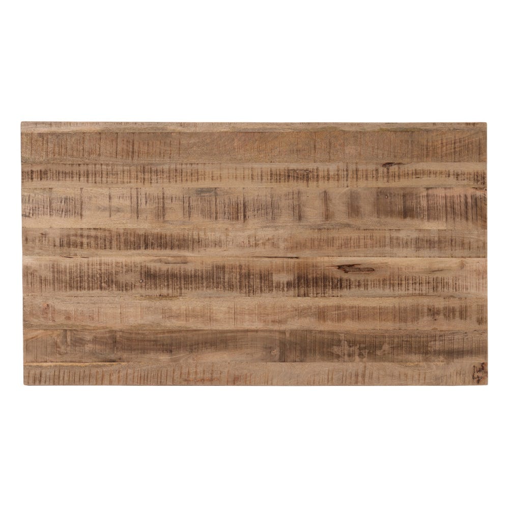 Table À Manger Noir Bois Massif De Manguier Ixia 180cm – Image 6