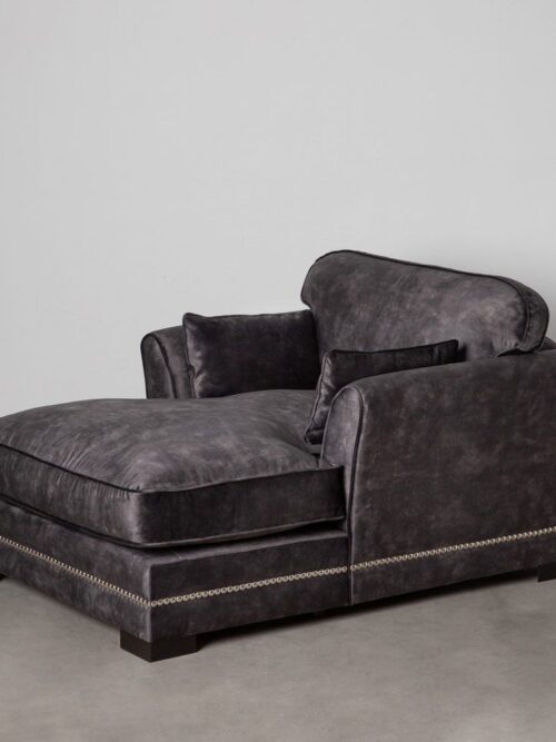 Chaise Longue Gris Foncé Ixia 114cm
