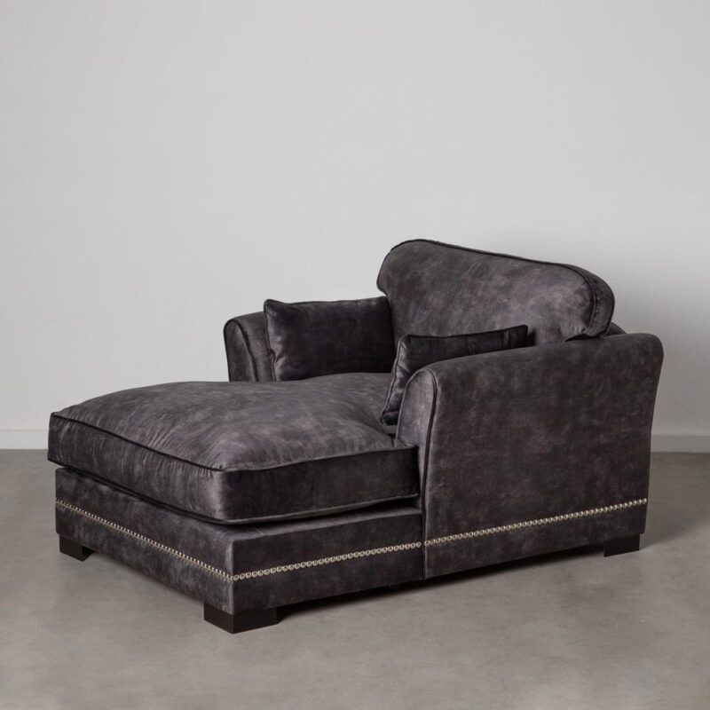 Chaise Longue Gris Foncé Ixia 114cm