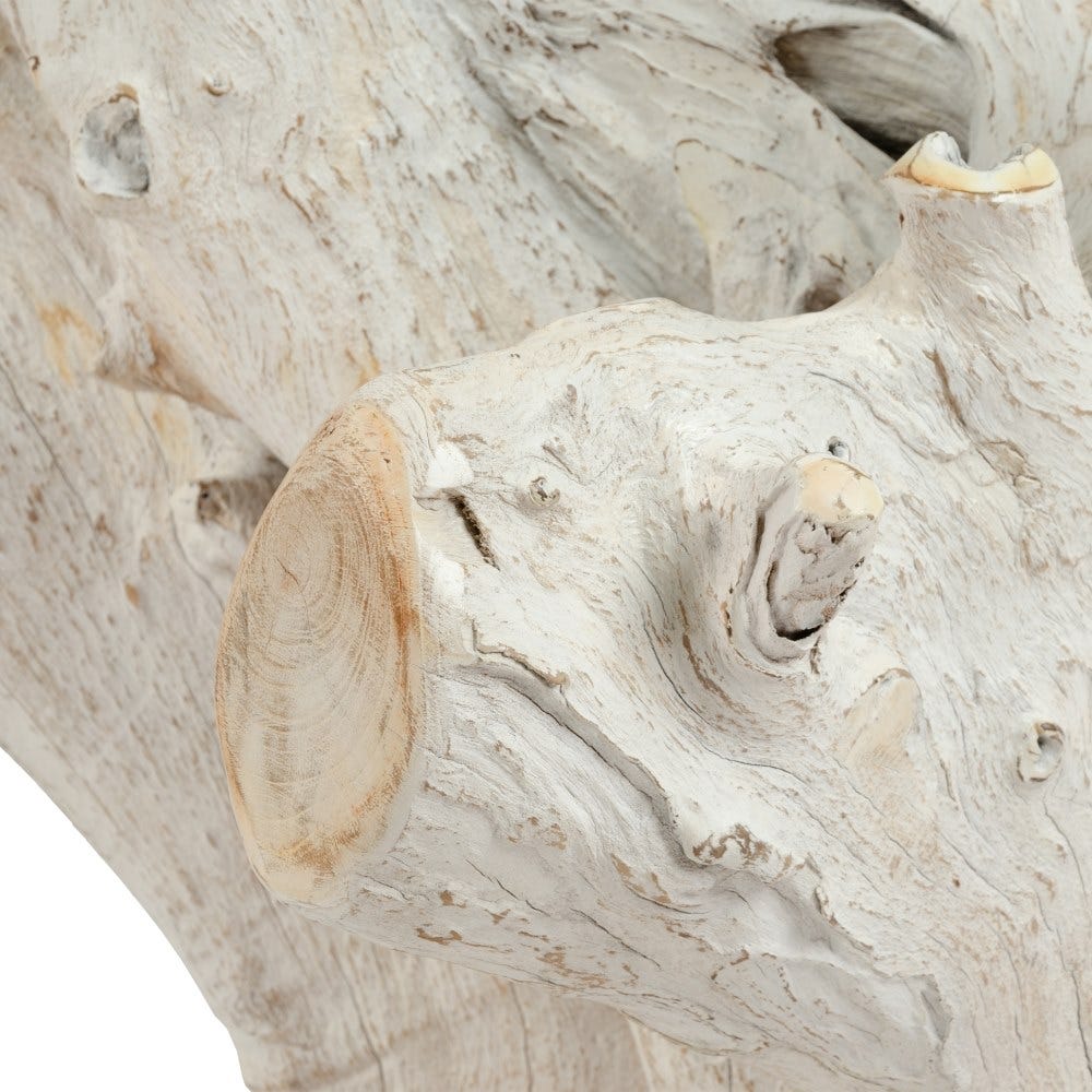 Table À Manger Ronde Blanc Bois Teck Ixia 140cm – Image 6