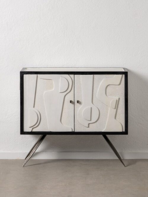 Buffet Blanc Bois De Manguier Ixia 102cm