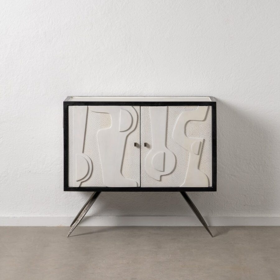 Buffet Blanc Bois De Manguier Ixia 102cm