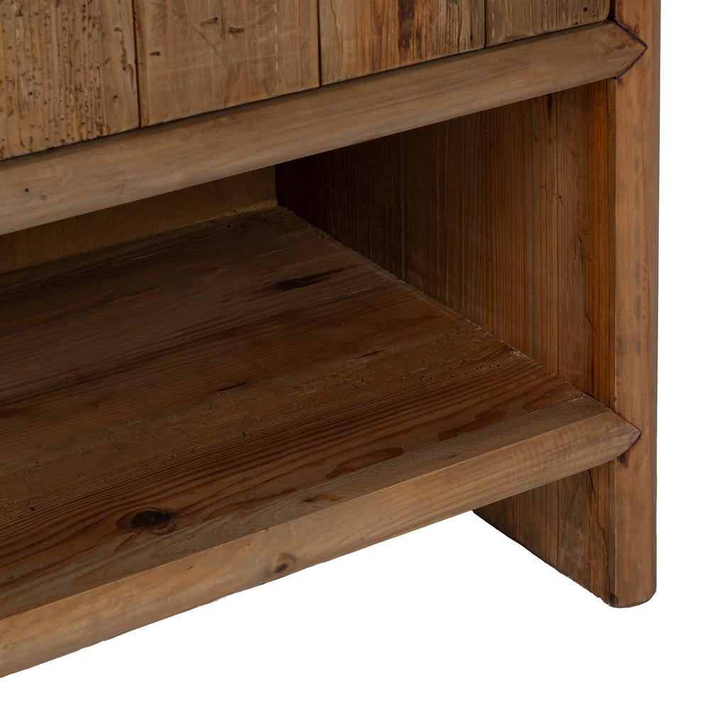 Armoire Naturel Bois De Pin Recyclé Ixia 130cm – Image 7