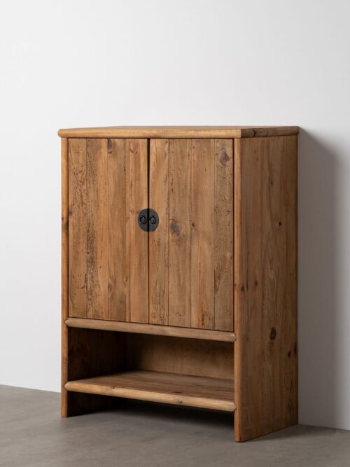 Armoire Naturel Bois De Pin Recyclé Ixia 130cm