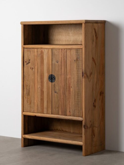Armoire Naturel Bois De Pin Recyclé Ixia 160cm