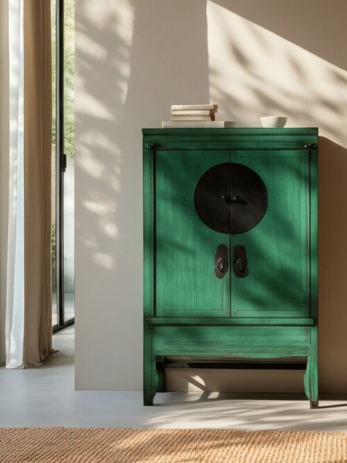 Armoire Verte Bois Ixia 175cm
