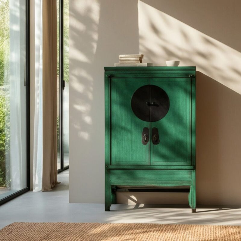 Armoire Verte Bois Ixia 175cm