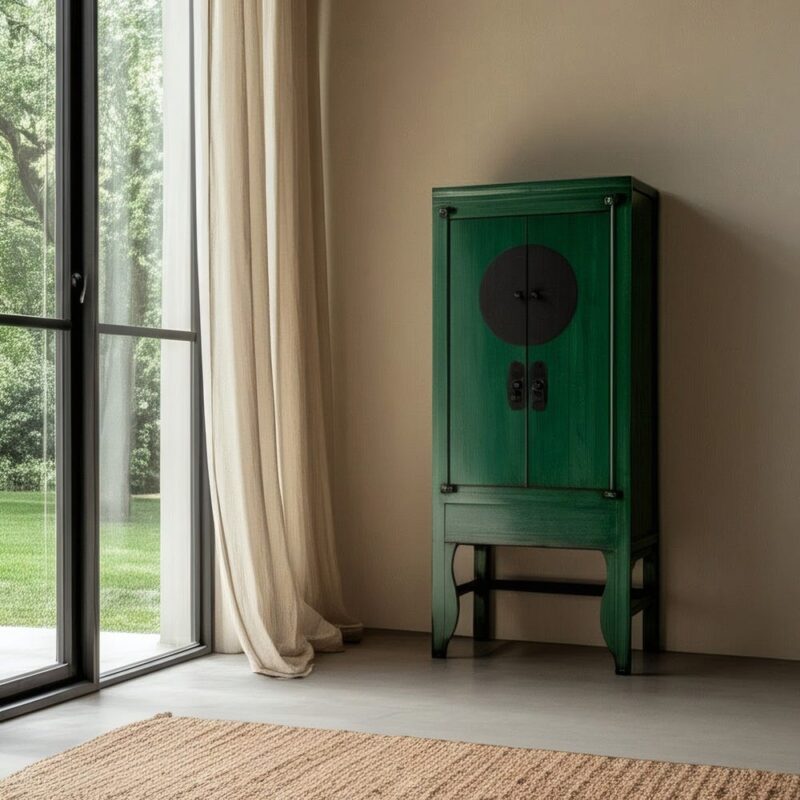 Armoire Verte Bois Ixia 195cm