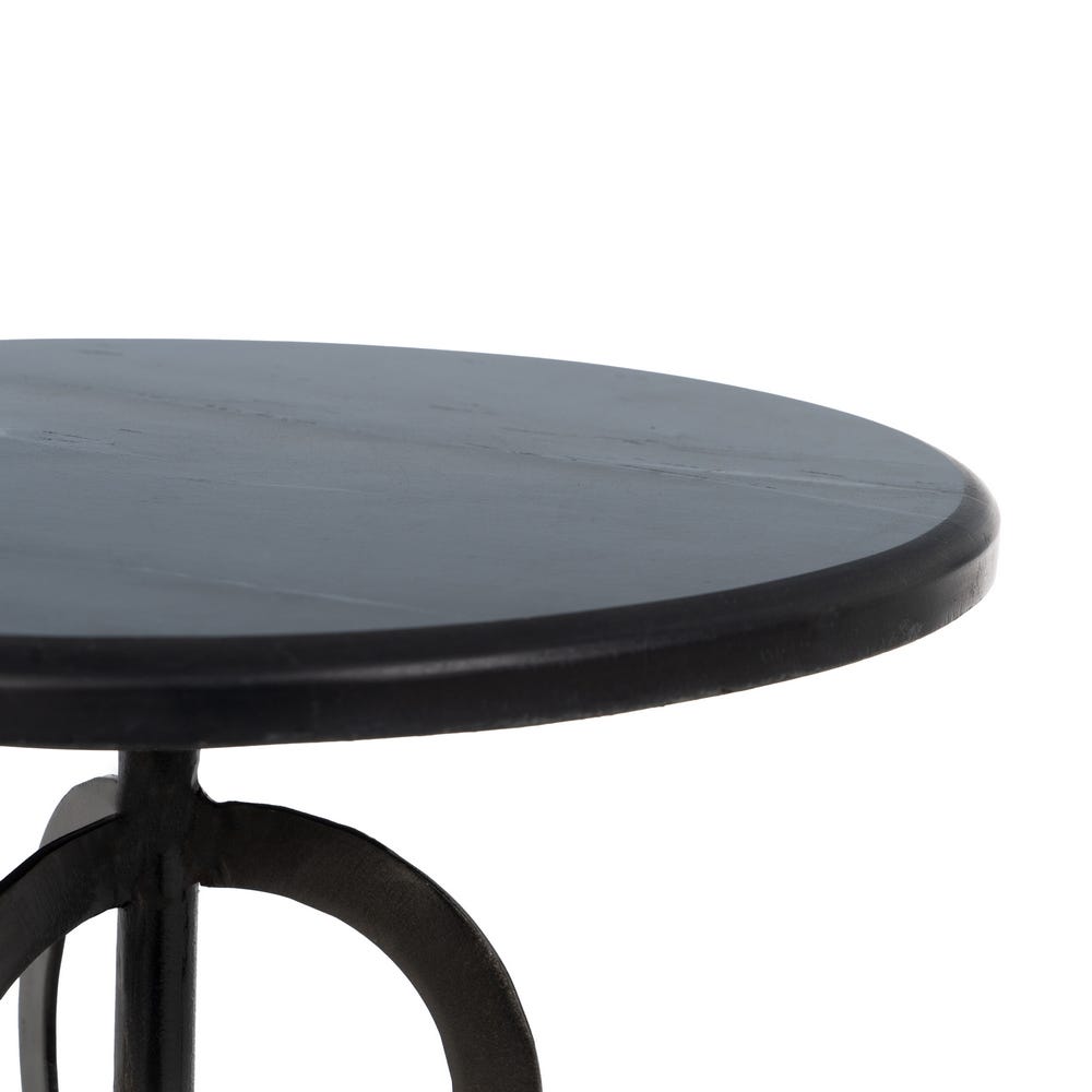 Table D'appoint Ronde Blanc Marbre Ixia 63cm – Image 5
