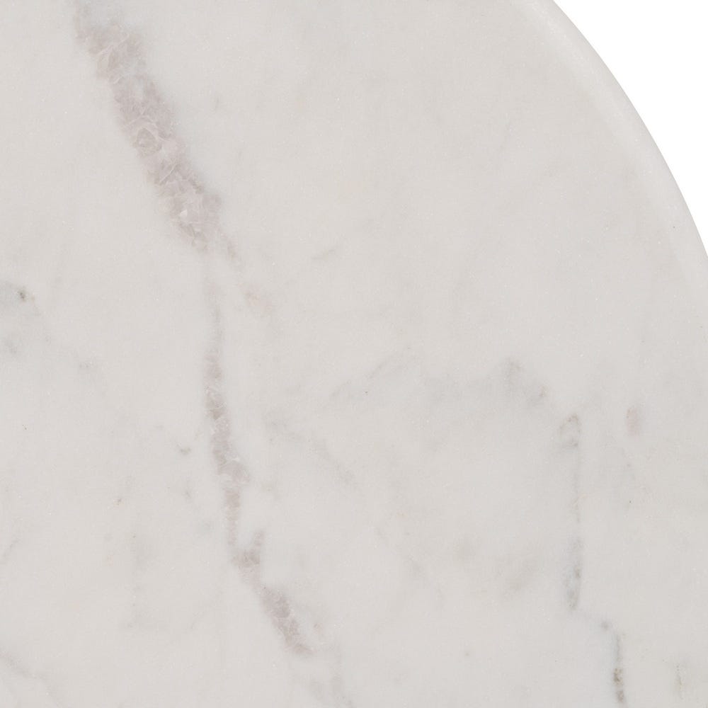 Table D'appoint Ronde Blanc Marbre Ixia 63cm – Image 9