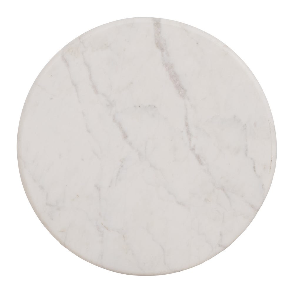 Table D'appoint Ronde Blanc Marbre Ixia 63cm – Image 10