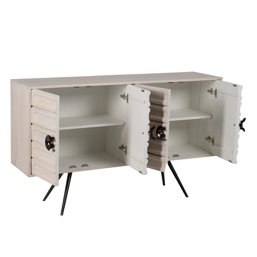 Buffet Blanc Bois De Manguier Ixia 152cm – Image 2