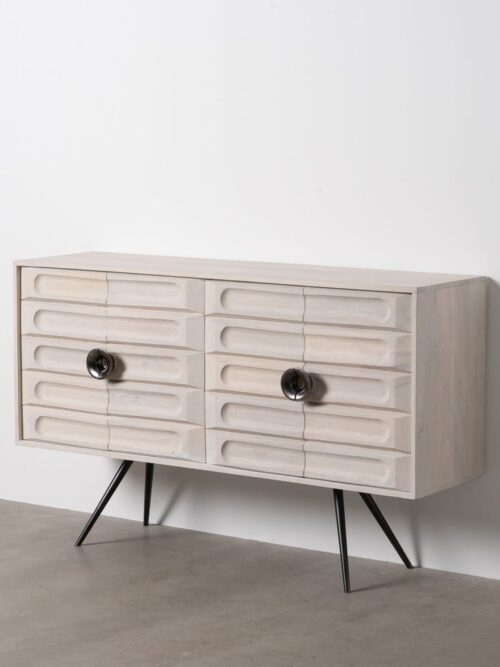 Buffet Blanc Bois De Manguier Ixia 152cm
