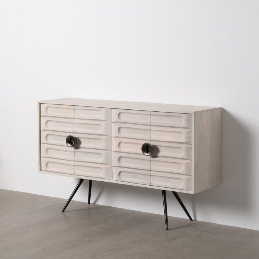 Buffet Blanc Bois De Manguier Ixia 152cm