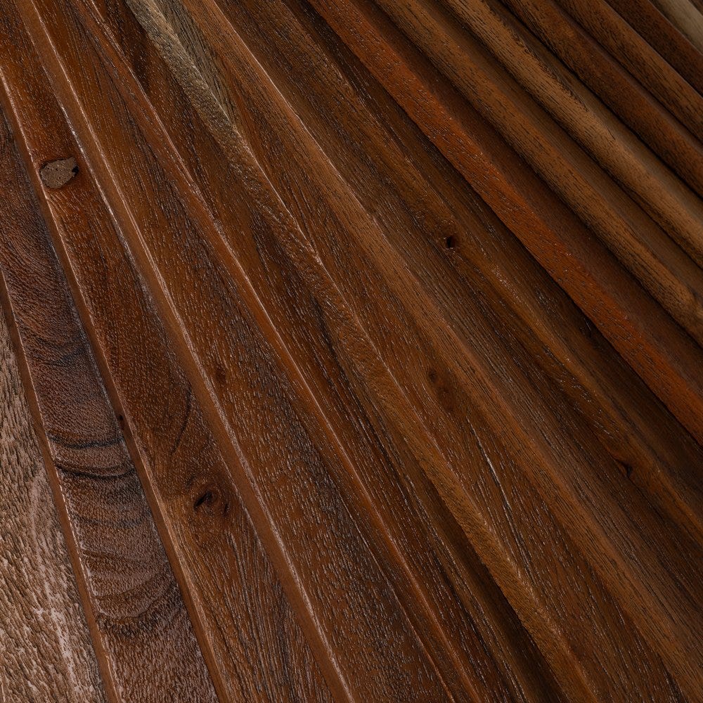 Table À Manger Ronde Marron Bois D'acacia Ixia 130cm – Image 6